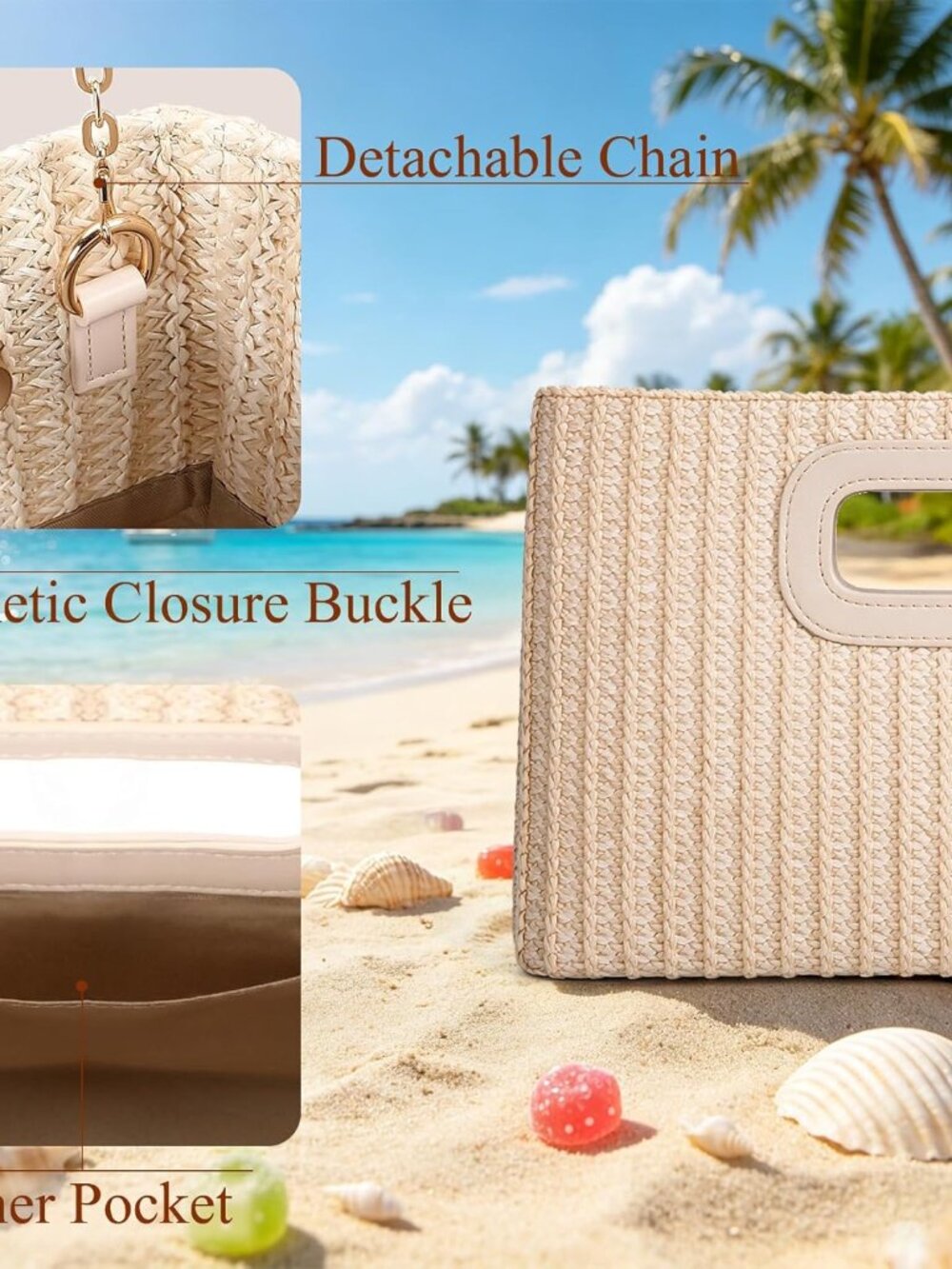 Clutch Purse for Women Evening Clutch Handbag for Wedding Party Formal Evening B - Picture 4 of 6